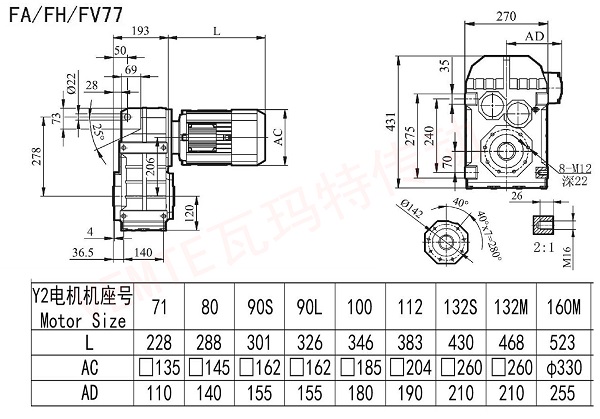 FA FH FV77減速機圖紙 FA FH FV77減速機圖紙
